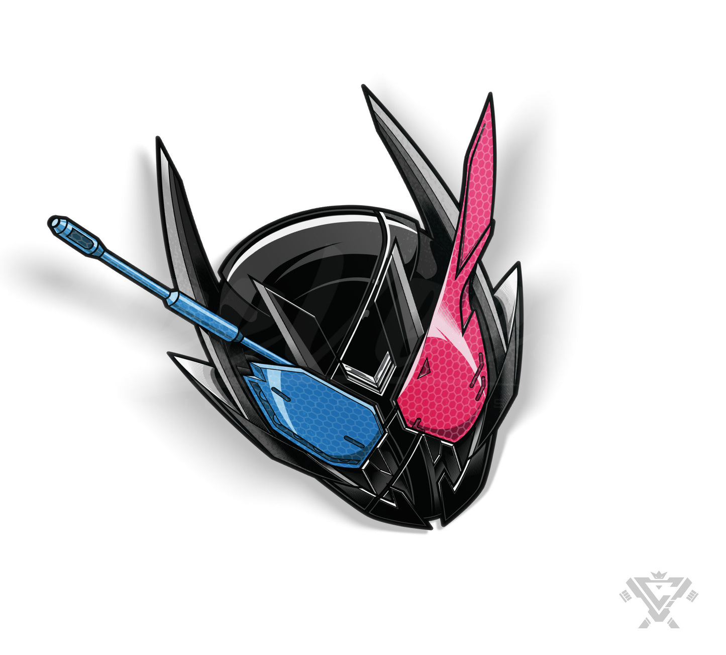 KRB-HZ Black Hazard - SM Vinyl Sticker (Helm)