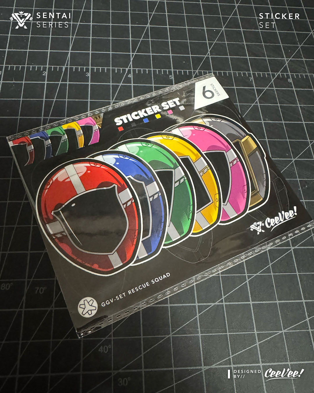 GGV-SET Rescue Squad SM Vinyl Sticker Pack (6 Stickers)