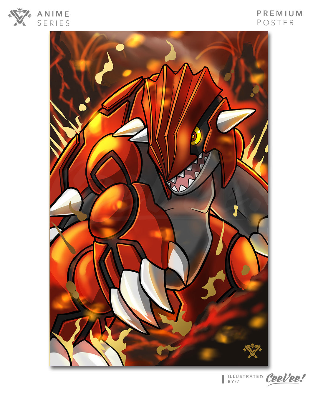 Groudon Premium Foil Poster - 11" x 17"
