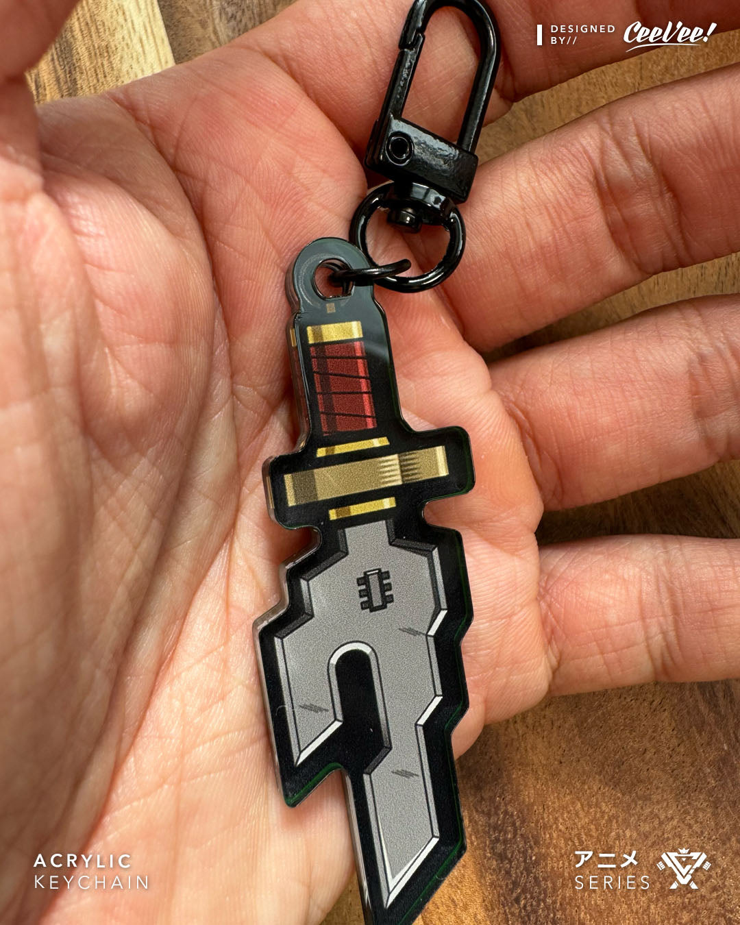 Inverted Spear of Heaven - Acrylic Keychain Charm