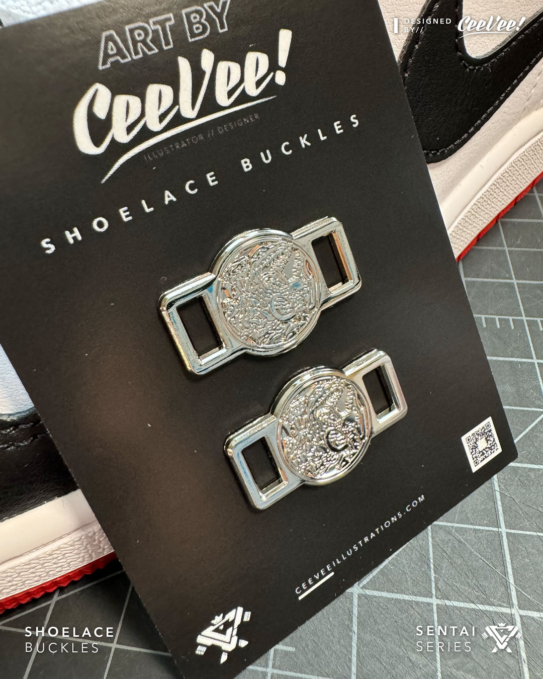 Zyusquad Insignia (Silver ver.) - Shoelace Buckle Accessory