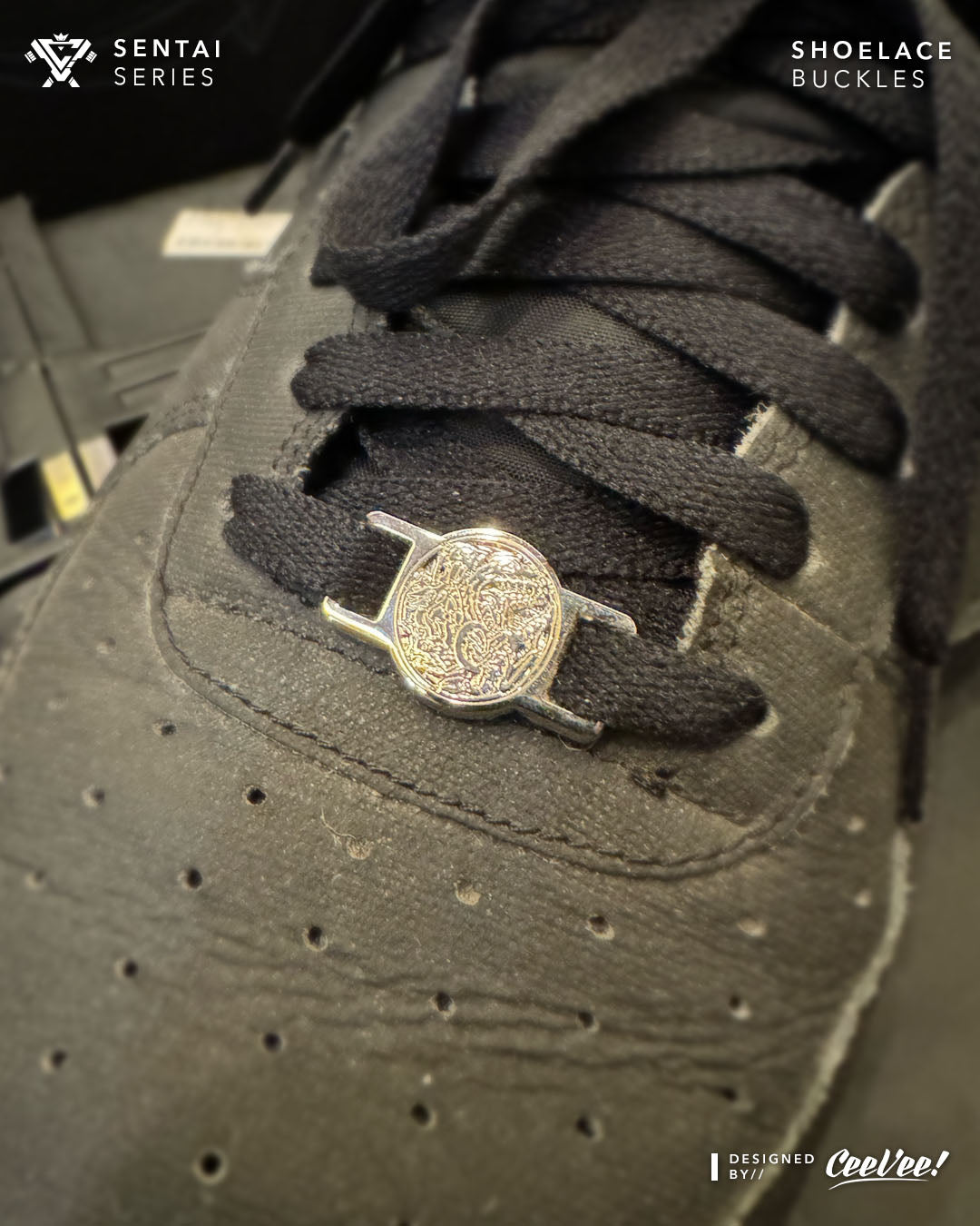 Zyusquad Insignia (Silver ver.) - Shoelace Buckle Accessory