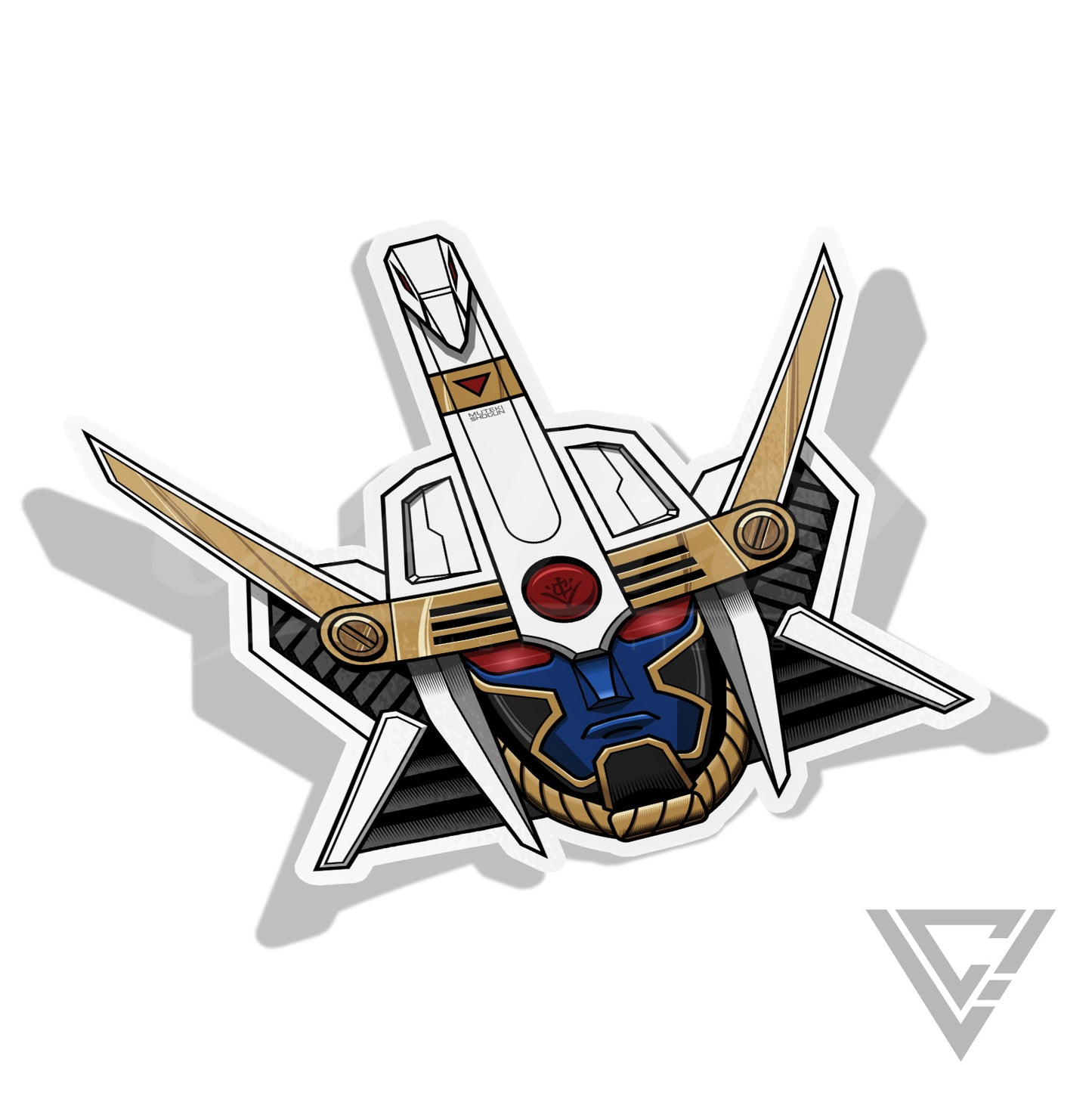 NSK-MS Muteki Shogun - 3"x 3" Vinyl Sticker