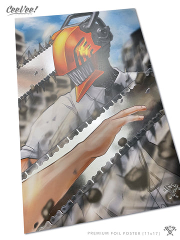 Denji Premium Foil Poster - 11" x 17"