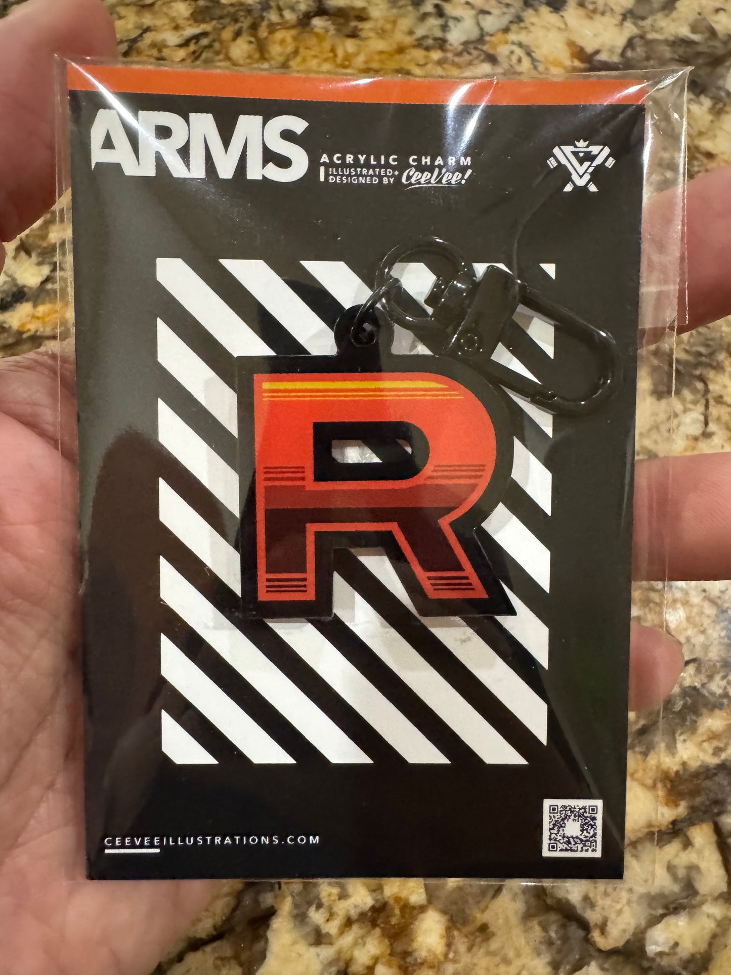 Rocket - Acrylic Keychain Charm