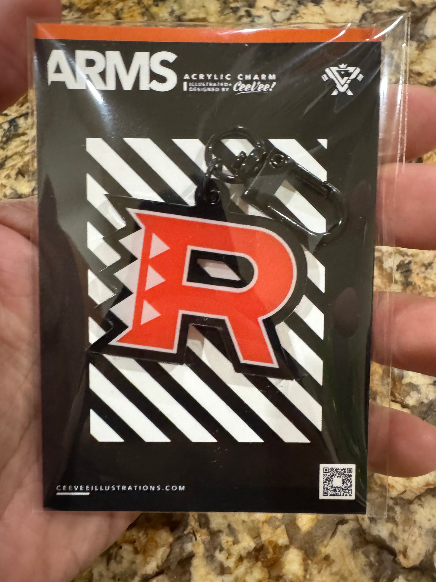 HI Rocket - Acrylic Keychain Charm