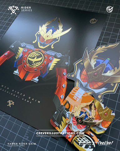 Kamen Rider Gaim Kachidoki Arms - 8" x 10" Mini Foil Poster