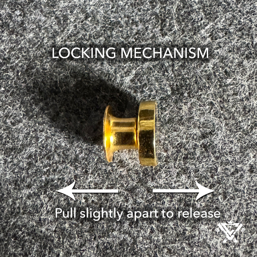 Magnetic Locking Backings (Gold)