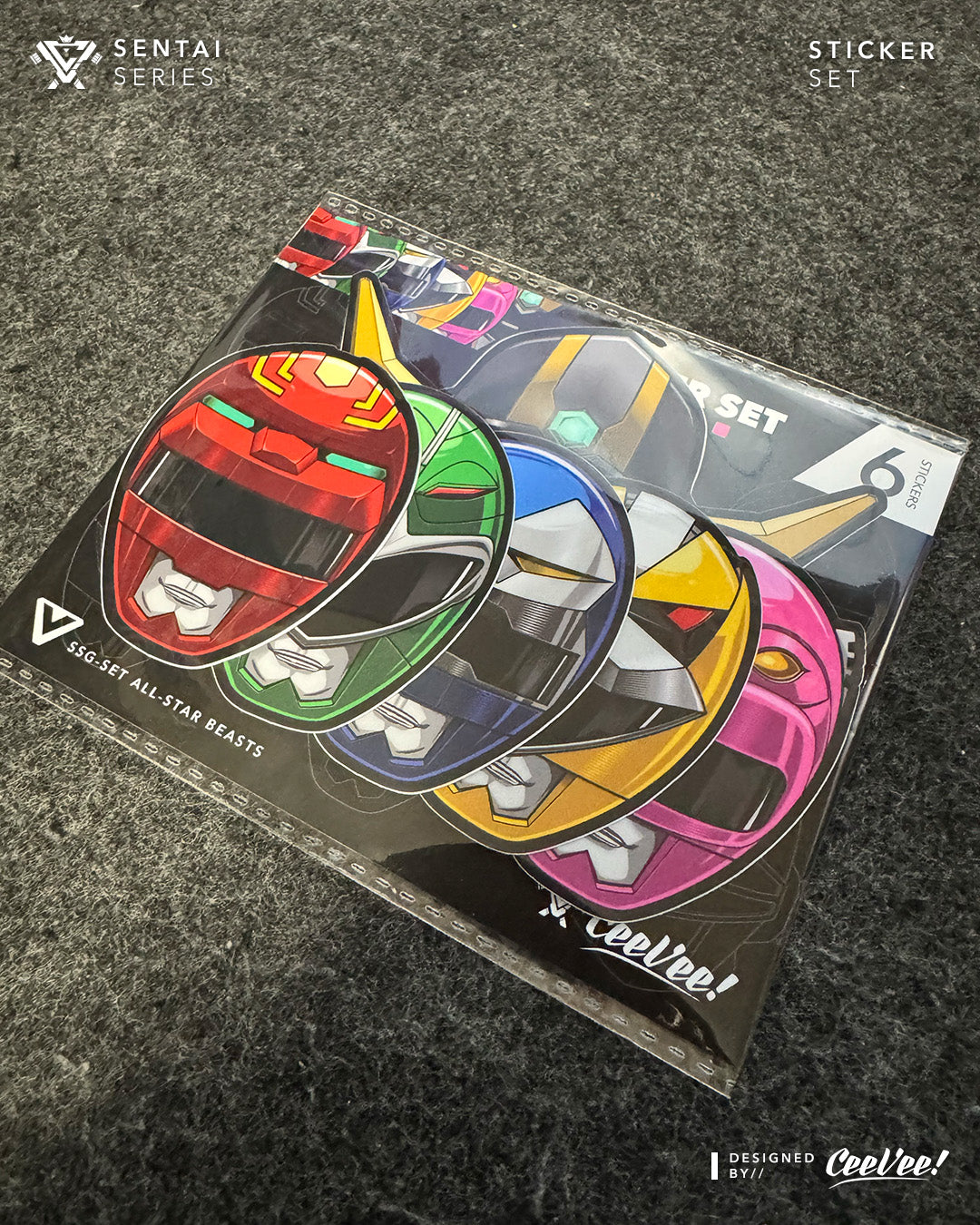 SSG-SET All-Star Beasts SM Vinyl Sticker Pack (6 Stickers)