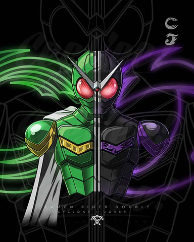 Kamen Rider Double Cyclone Joker - 8" x 10" Mini Poster