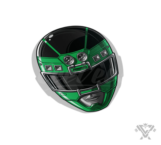 GSC-03 Green Racer - 3"x 3" Vinyl Sticker