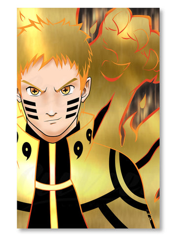 Rikudo Sennin Premium Gold Foil Poster - 11" x 17"