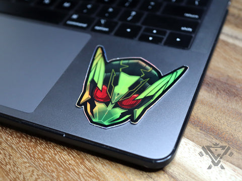 KR01-SH Shining Hopper Head - 3"x 3" Holofoil Sticker