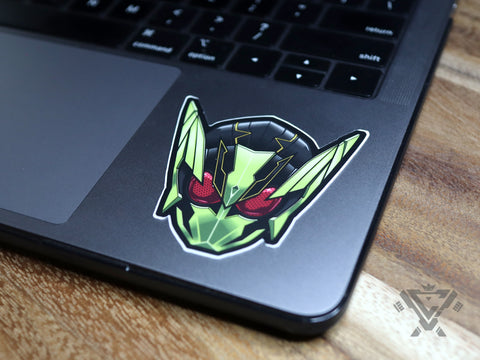 KR01-SH Shining Hopper Head - 3"x 3" Vinyl Sticker