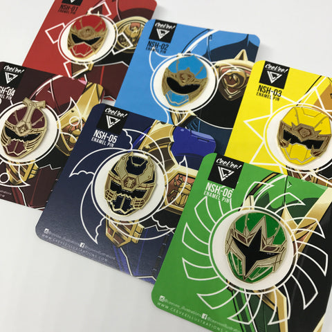 NSH-SET Shinobi Squad Collectible Pin Set (6 Pins Total)