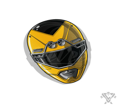 GSC-04 Yellow Racer - 3"x 3" Vinyl Sticker